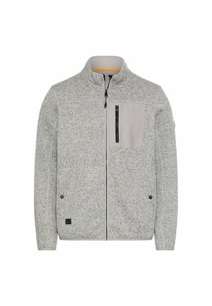 camel active, FLEECEJACKE MIT HOHEM STEHKRAGEN - Fleecejacke - dust grey