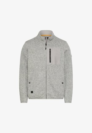 camel active, FLEECEJACKE MIT HOHEM STEHKRAGEN - Fleecejacke - dust grey