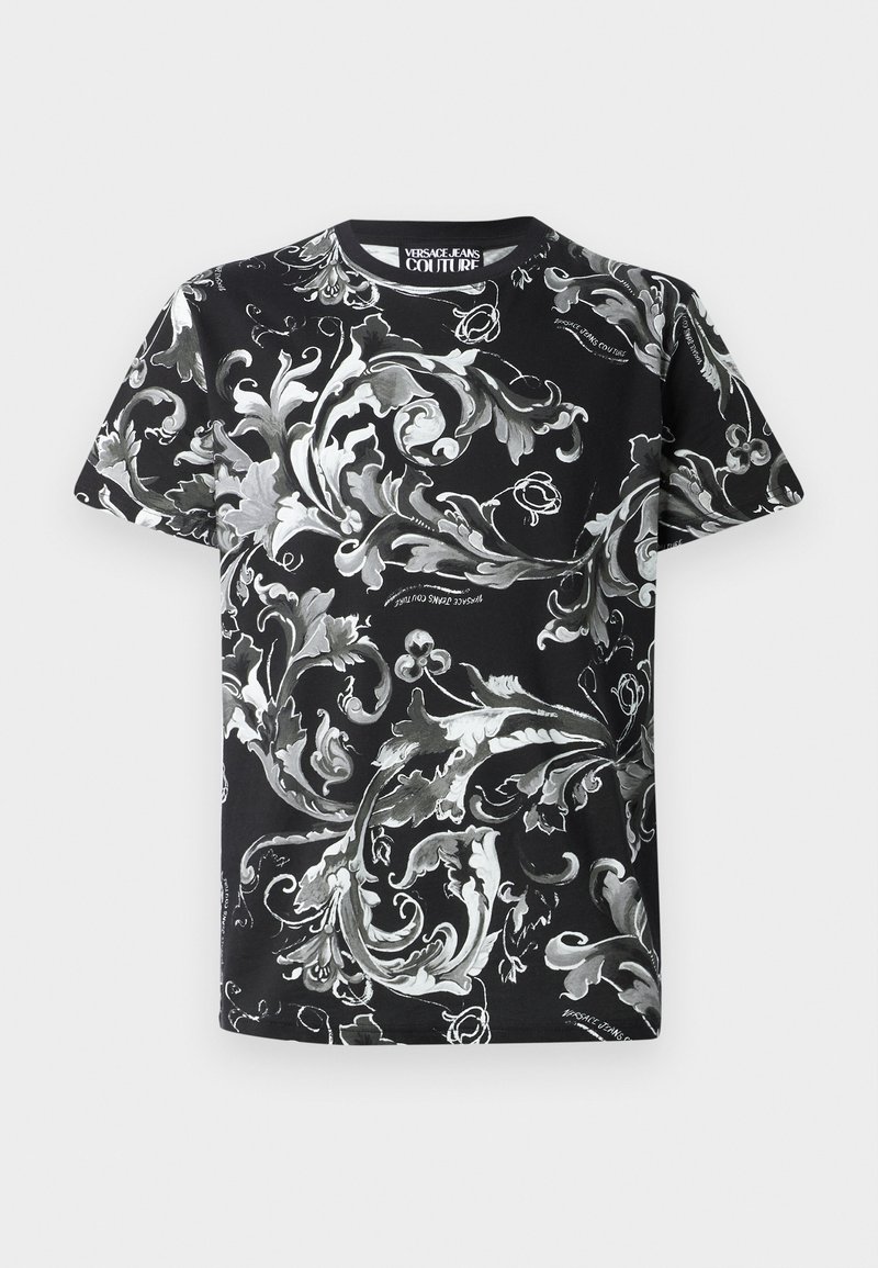 Versace Jeans Couture T-shirt print gemêleerd zwart