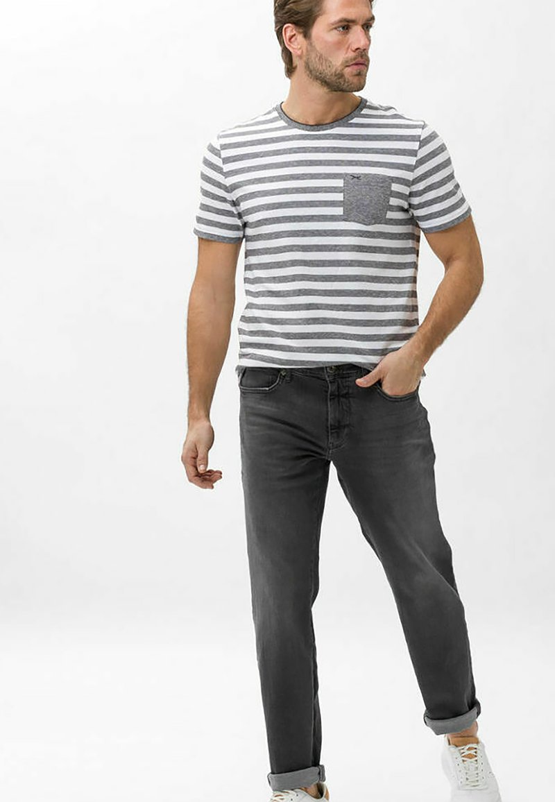 Herren Skinny Fit | BRAX STYLE CADIZ Jeans Straight Leg grey used/grey denim - UR43733 Herren Skinny Fit | BRAX STYLE CADIZ Jeans Straight Leg grey used/grey denim - UR43733