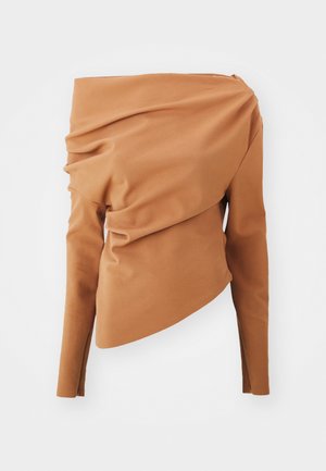 A.W.A.K.E. MODE OFF SHOUDER ASYMMETRIC LONGSLEEVE - Blus - ginger
