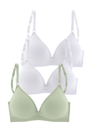 3 PACK - Triangle bra - xweiß/xmint