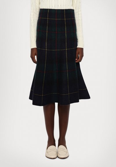 Polo Ralph Lauren A LINE SKIRT - Fustă în formă de A - navy plaid