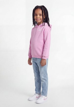 CLUB  - Sweat à capuche - light magenta/white