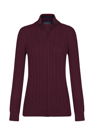CABLE - Cardigan - bordeaux