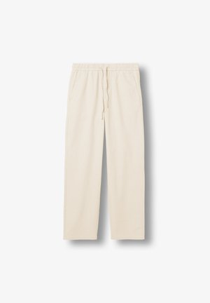 Burocs, LINEN BLEND PANTS - Püksid - beige