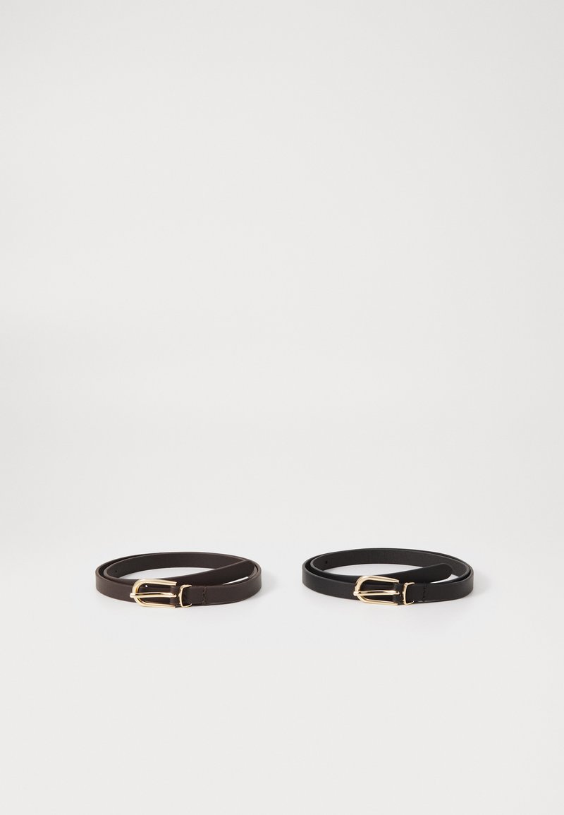 Zign - LEATHER UNISEX 2 PACK - Remen - black/brown, Povećaj
