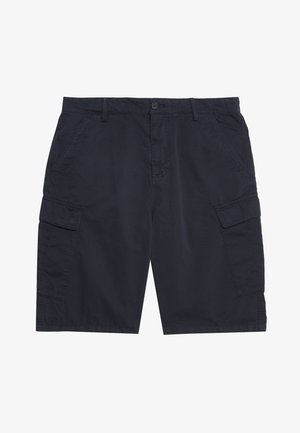 Marine cargo-shorts i et blødt materiale med en afslappet pasform. Har to sidelommer og to store cargolommer med klaplukninger.