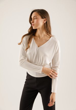 Anna Field Μπλούζα με μακριά μανίκια - offwhite