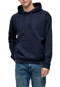 QS Felpa con cappuccio - tiefblau