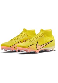 Nike Performance ZOOM MERCURIAL SUPERFLY 9 ACADEMY MG - Botas de futebol com pitões - yellow strike sunset glow-coconut milk