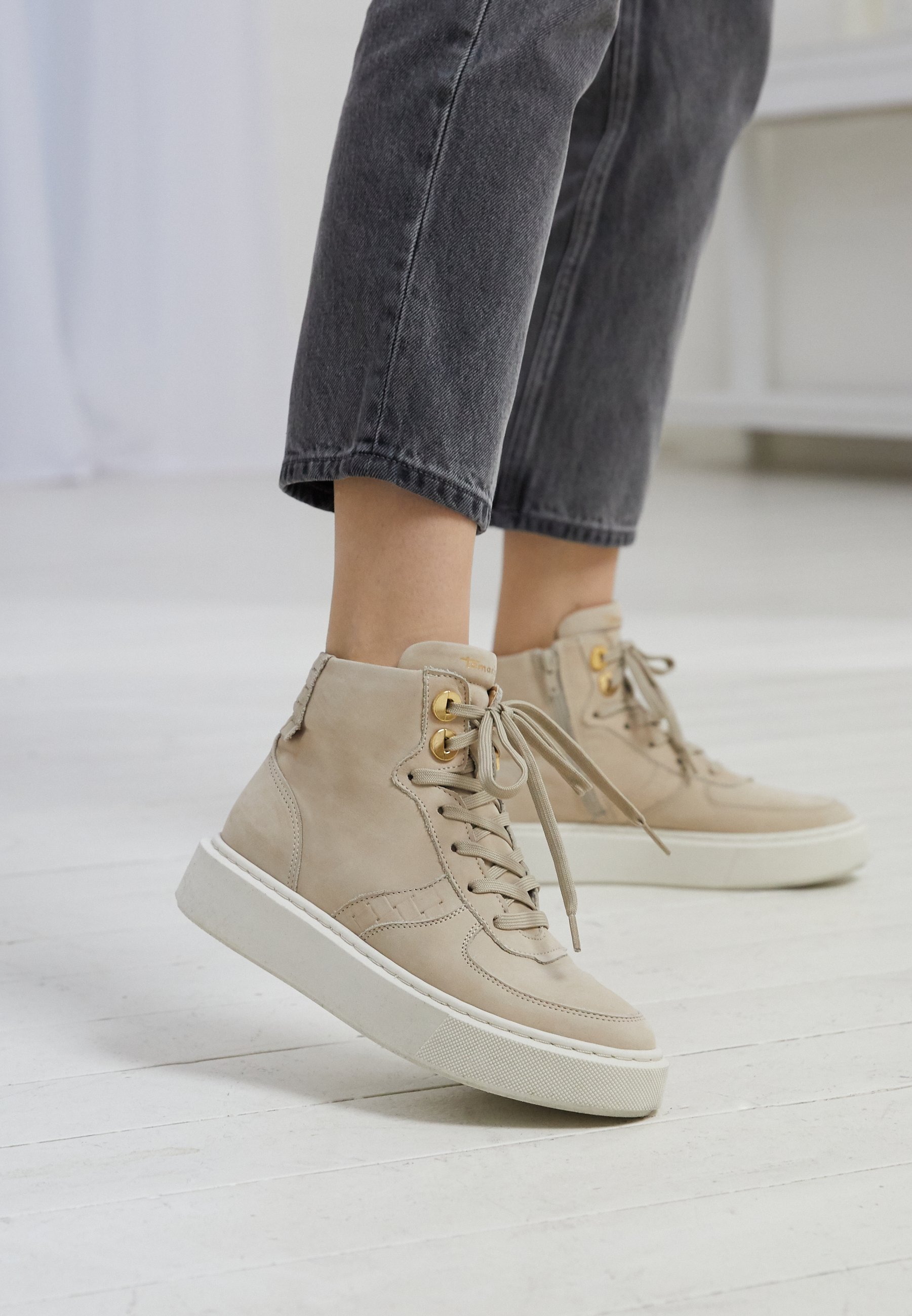 Tamaris Sneakers hoog - antelope/Taupe - Zalando.nl