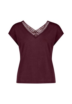 zero, Print T-shirt - dark aubergine