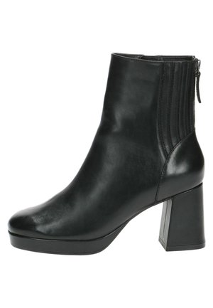 Botine cu platformă - black nappa