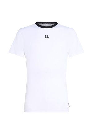 KARL LAGERFELD, MONOGRAM SLIM-FIT - Základné tričko - white