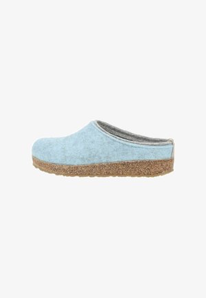 Haflinger, HAUSSCHUHE UNISEX - Pantolette flach - eisblau