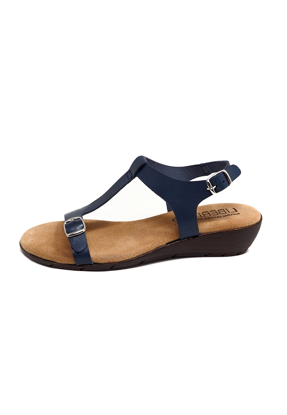 LIBERITAE Sandalias de cuña - azul/azul marino - Zalando.es