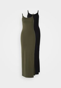 ONLANGEEL LIFE STRAP 2 PACK - Maxi dress - black/kalamata