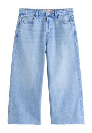Next, REGULAR FIT - WIDE LEG RAW HEM CROPPED JEANS  . - Wide Leg - light blue