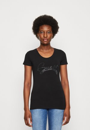 ADELINA TEE - T-shirt con stampa - jet black