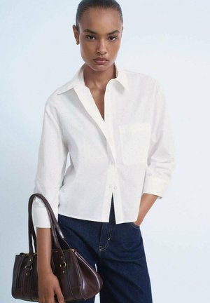 RHINESTONE CROPPED - Blusa - off-white