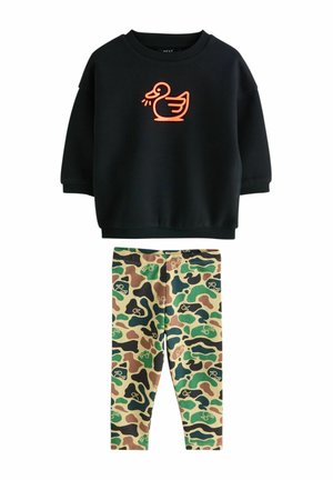 REGULAR FIT -SET - Leggings - orange/black duck
