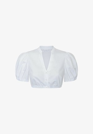 Waldorff, DIRNDLBLUSE VIKTORIA MIT BESONDEREN SCHMUCKFALTEN AM ARM - Bluse - weiß