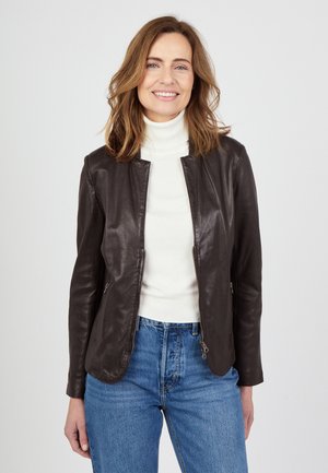 MIT KURZEM REISSVERSCHLUSS LIDA - Leren jas - brown