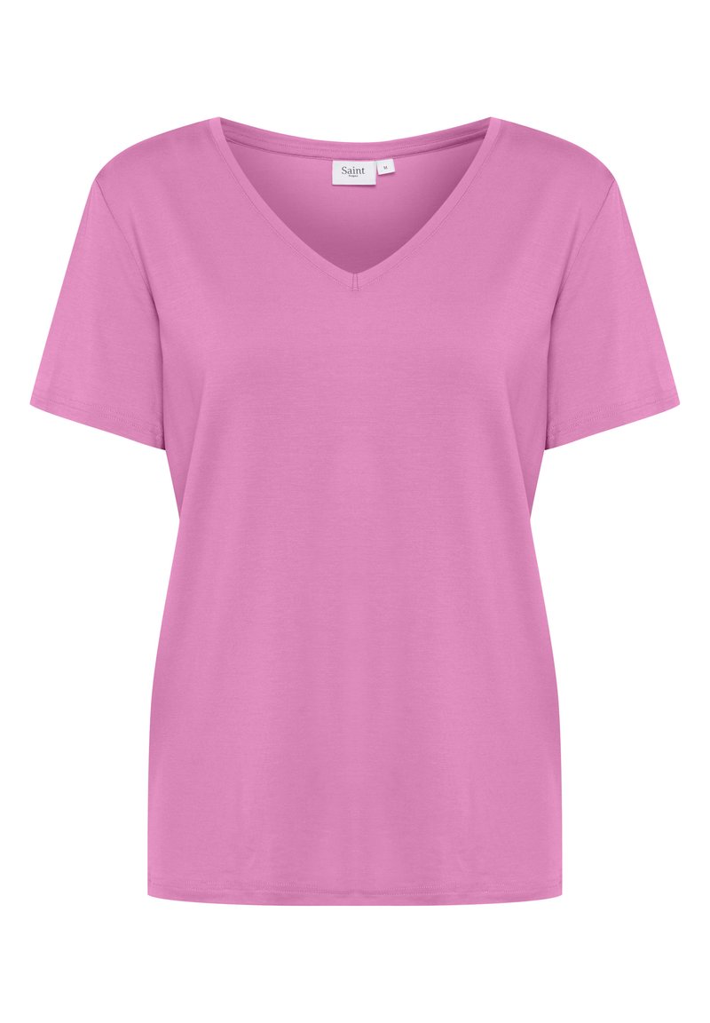 Saint Tropez T-shirt basic paars