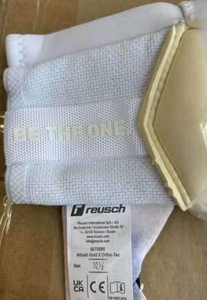 Reusch, TORWARTHANDSCHUHE ATTRAKT GOLD X ORTHO-TEC UNISEX - Torwarthandschuh - white