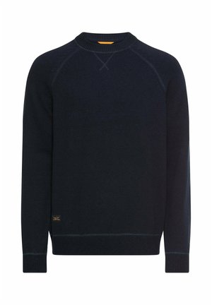 PULLOVER MIT RUNDHALSAUSSCHNITT - Striktrøje - dark navy