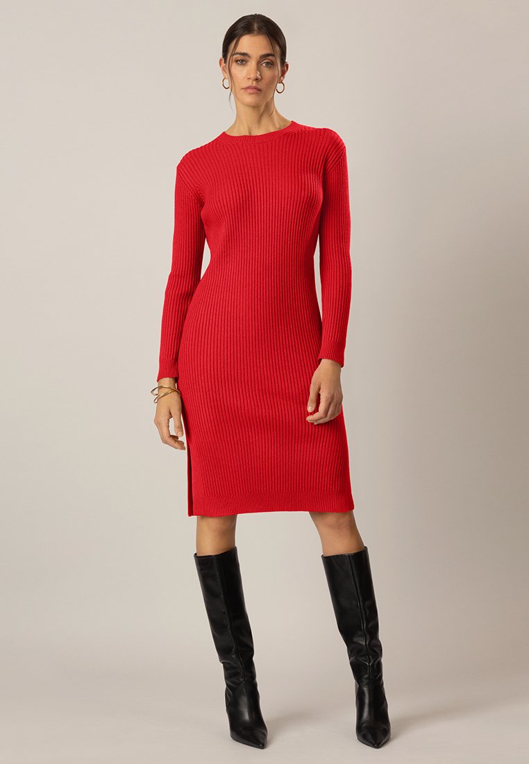 Apart Gebreide jurk rood