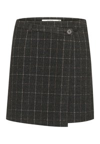 Gestuz A-linjainen hame - black and brown check