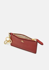 Lauren Ralph Lauren LEATHER ZIP CARD CASE - Maks - red sunstone