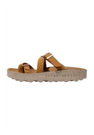 ASPORTUGUESAS PANTOLETTEN - Pantolette flach - camel