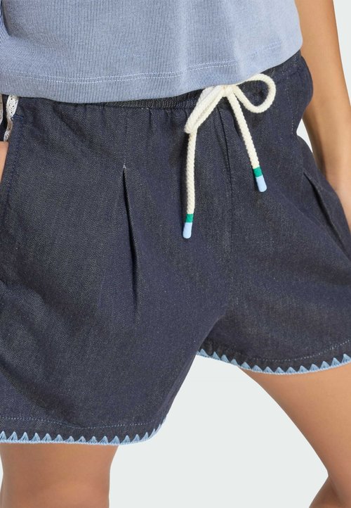 Adidas Originals Denim Shorts Women's Denim Indigo Moderate — foto 4