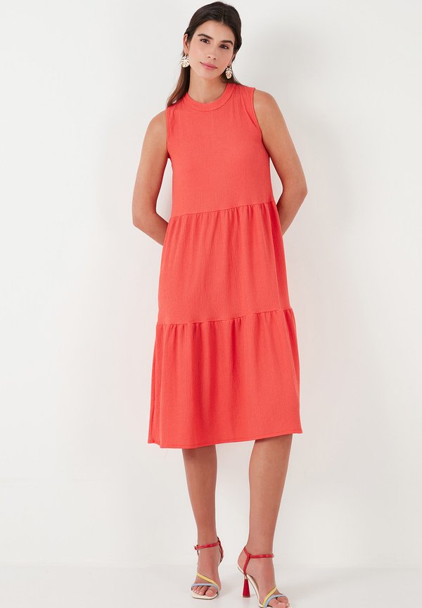 REGULAR FIT - Freizeitkleid - dark orange