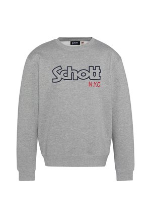 Schott SWEATSHIRT COL ROND UNISEX - Sweatshirt - gris