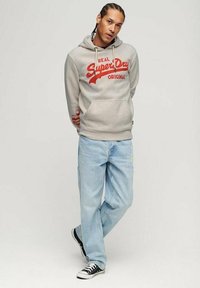 Superdry & Co SODA POP VINTAGE LOGO CLASSIC - Luvtröja - oat marl