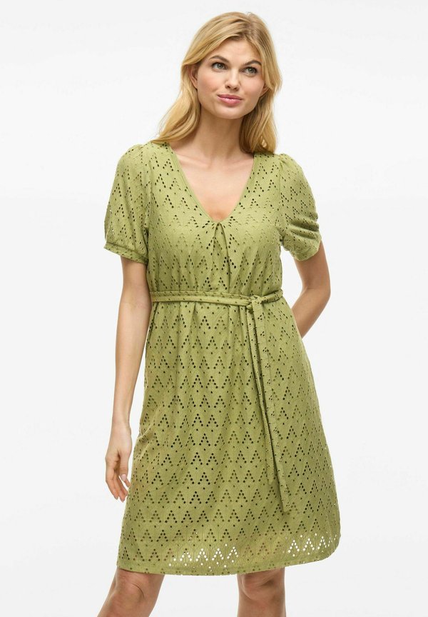 VIAMALINA V NECK - Freizeitkleid - sage