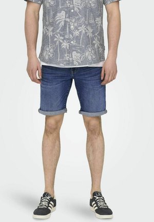 MITTLERE TAILLE  - Jeansshorts - dark blue denim