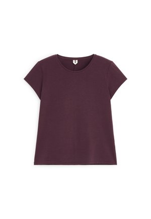 ARKET, ARKET SLIM CAP-SLEEVE T-SHIRT - T-shirt basique - plum