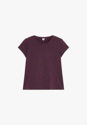 ARKET, ARKET SLIM CAP-SLEEVE T-SHIRT - T-shirt basique - plum