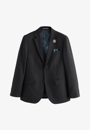 Next, SLIM FIT - TEXTURED SUIT JACKET WITH BROOCH . - Blejzrové sako - black