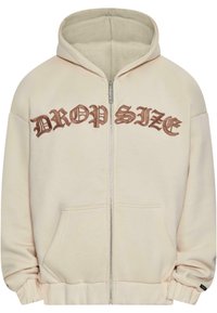 Dropsize SUPER HEAVY MID FRONT EMBO - Sweatjakke - coconut milk