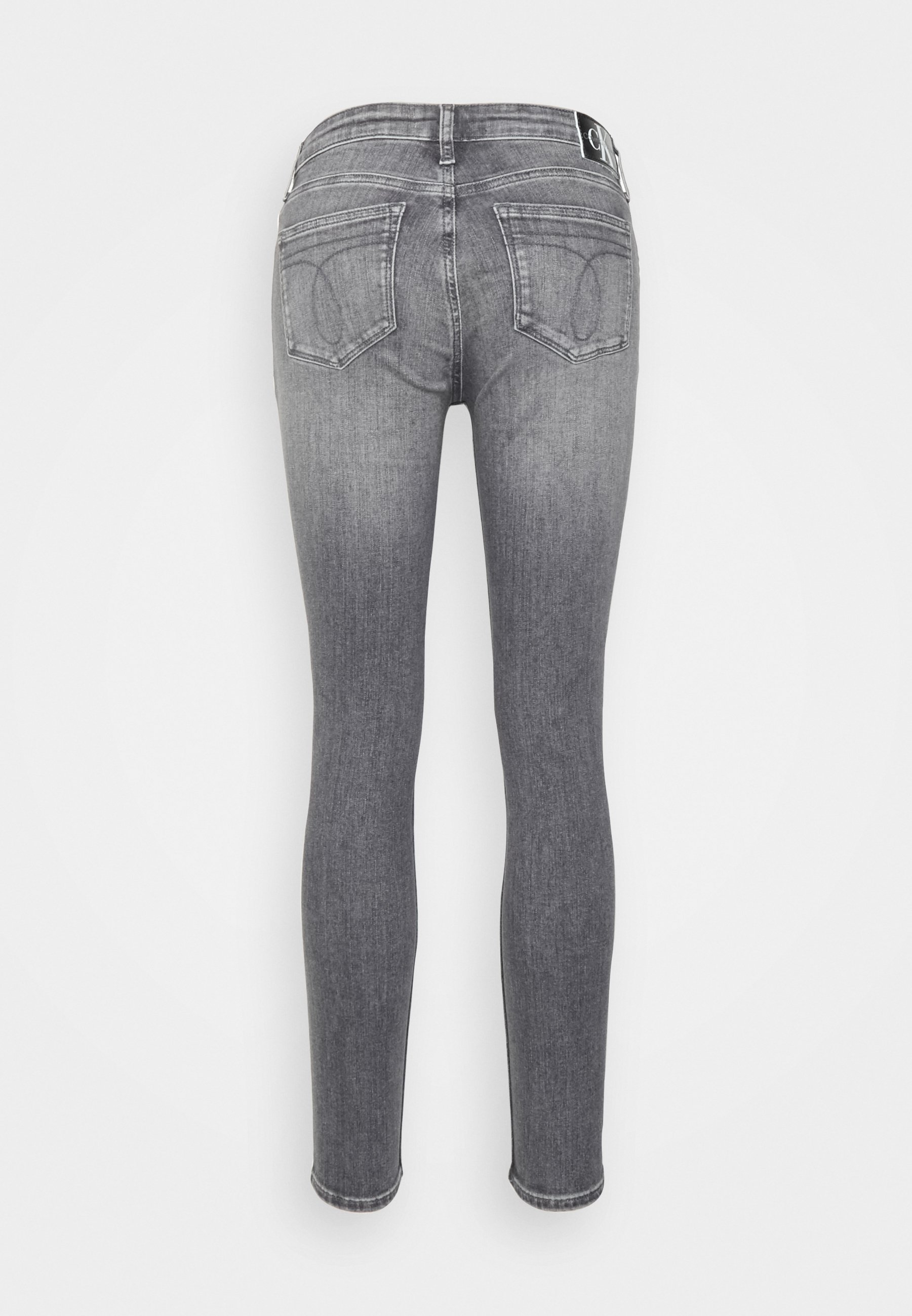 Calvin Klein Jeans MID RISE SKINNY ANKLE - Aptempti džinsai - denim  grey/pilkų džinsų - Zalando.lt