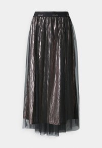 GONNA - Gonna a campana - nero/light rose