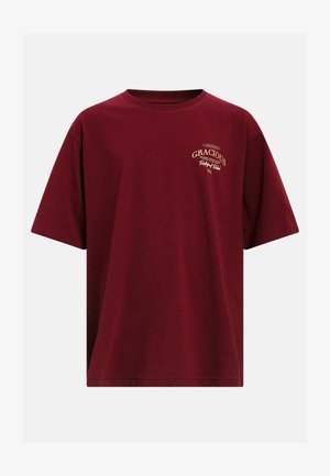 Redefined Rebel TENEIL TEE BOXY FIT - T-shirt imprimé - windsor wine