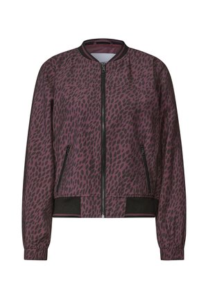 Street One, SATIN-BLOUSON MIT ZIPPER UND LEO-PRINT - Blouson Bomber - rustic rouge