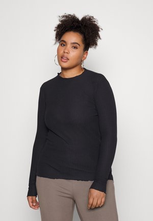 ONCEMMA HIGH NECK - Long sleeved top - black